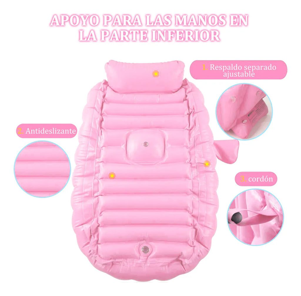 🛁👶 Bañera Inflable para Bebé Portátil y Segura – Ideal para Baño y Juego 💦✨