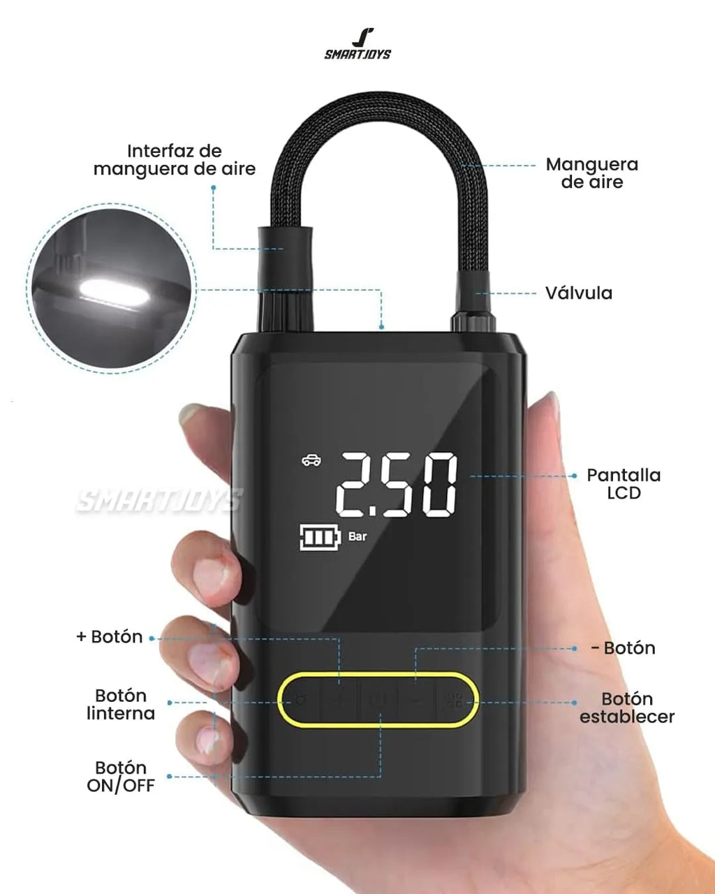 🚀 Compresor de Aire Eléctrico Portátil ATJ-8466