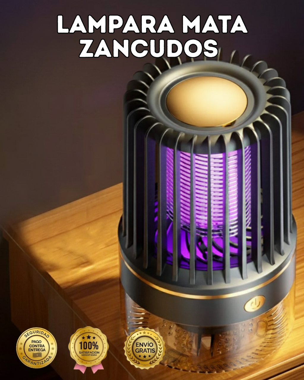 LAMPARA MATA ZANCUDOS Y MOSQUITOS RECARGABLE